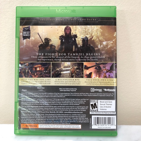 The Elder Scrolls Online Gold Edition (Microsoft Xbox One - 2016) Video Game - Picture 2 of 8